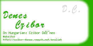 denes czibor business card